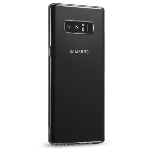 Cover Silicone Trasparente Ultra Sottile Morbida R04 per Samsung Galaxy Note 8 Duos N950F Chiaro