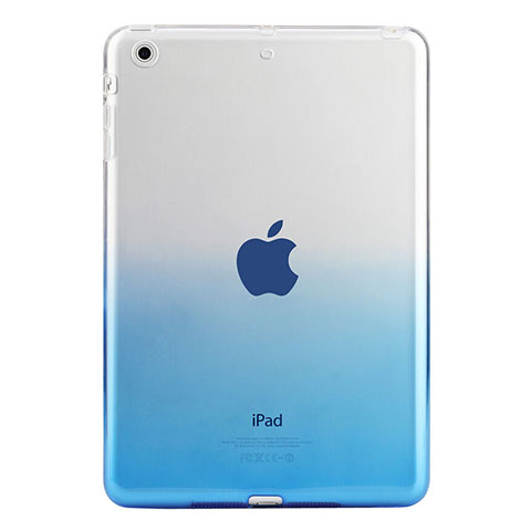 Cover Silicone Trasparente Ultra Sottile Morbida Sfumato per Apple iPad Mini Blu