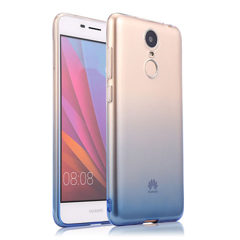 Cover Silicone Trasparente Ultra Sottile Morbida Sfumato per Huawei Enjoy 6 Blu
