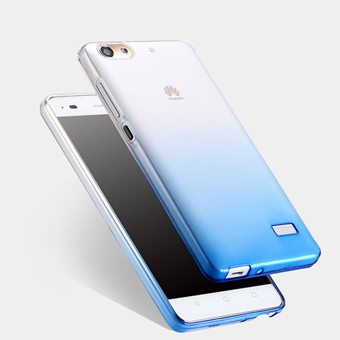 Cover Silicone Trasparente Ultra Sottile Morbida Sfumato per Huawei G Play Mini Blu