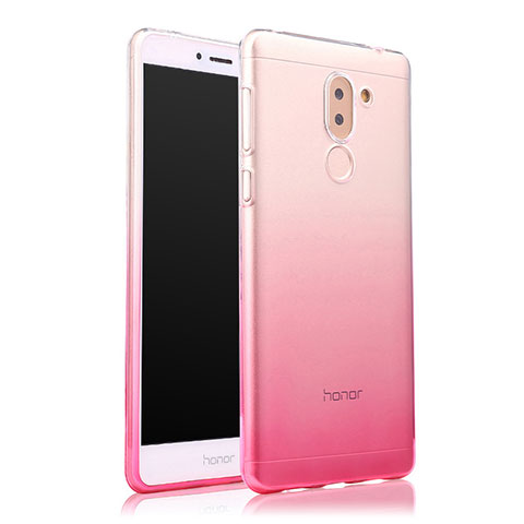 Cover Silicone Trasparente Ultra Sottile Morbida Sfumato per Huawei Honor 6X Rosa