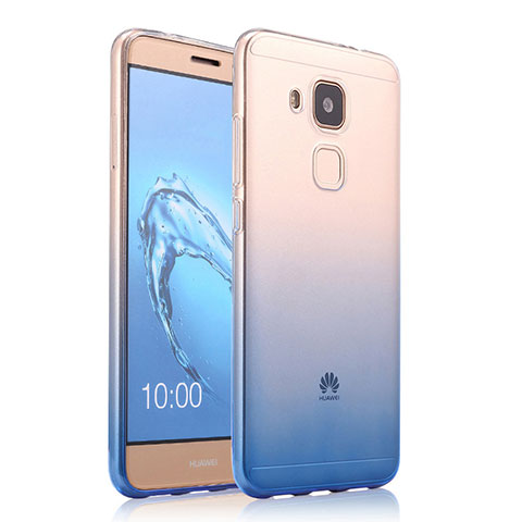 Cover Silicone Trasparente Ultra Sottile Morbida Sfumato per Huawei Nova Plus Blu