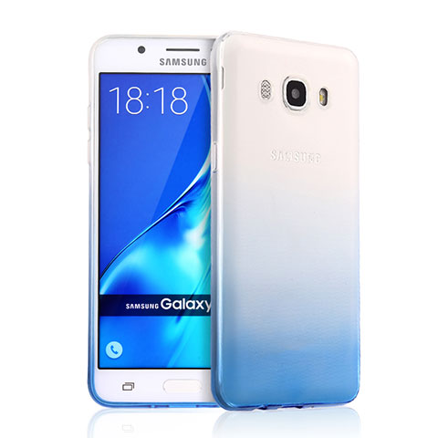 Cover Silicone Trasparente Ultra Sottile Morbida Sfumato per Samsung Galaxy J5 (2016) J510FN J5108 Blu