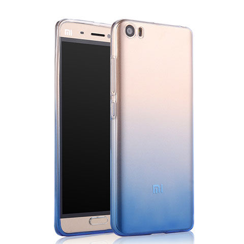 Cover Silicone Trasparente Ultra Sottile Morbida Sfumato per Xiaomi Mi 5 Blu