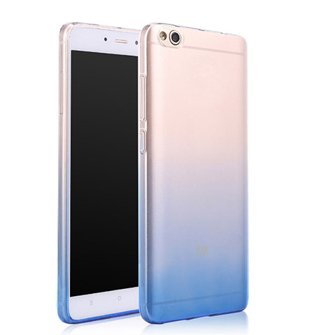 Cover Silicone Trasparente Ultra Sottile Morbida Sfumato per Xiaomi Mi 5C Blu