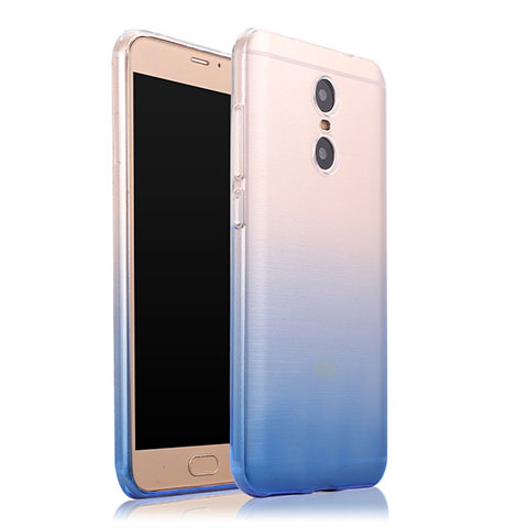 Cover Silicone Trasparente Ultra Sottile Morbida Sfumato per Xiaomi Redmi Pro Blu
