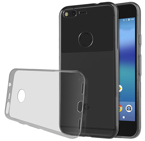 Cover Silicone Trasparente Ultra Sottile Morbida T02 per Google Pixel Grigio