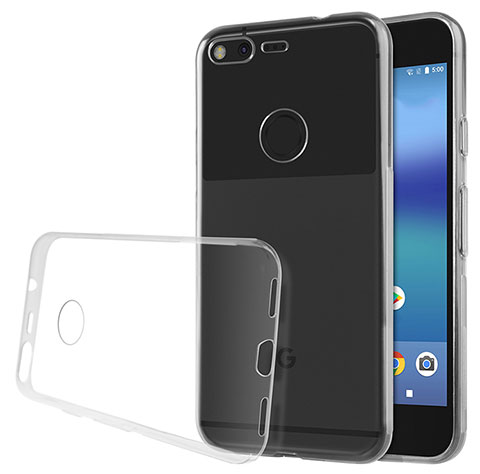 Cover Silicone Trasparente Ultra Sottile Morbida T02 per Google Pixel XL Chiaro