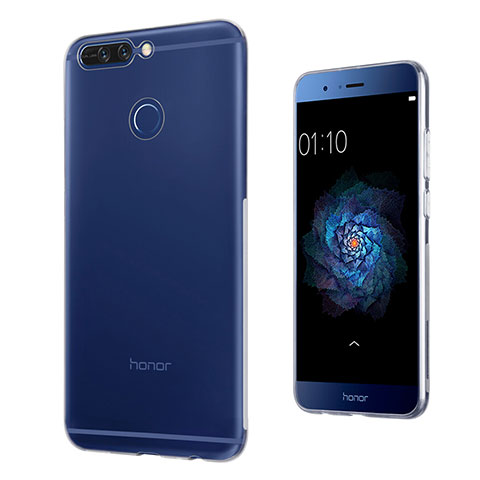 Cover Silicone Trasparente Ultra Sottile Morbida T02 per Huawei Honor 8 Pro Chiaro