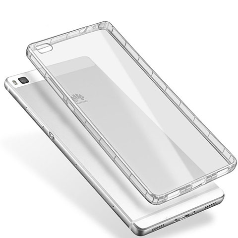 Cover Silicone Trasparente Ultra Sottile Morbida T02 per Huawei P8 Chiaro