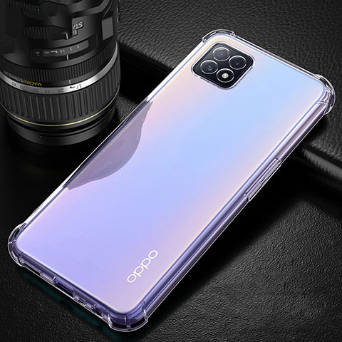 Cover Silicone Trasparente Ultra Sottile Morbida T02 per Oppo A73 5G Chiaro