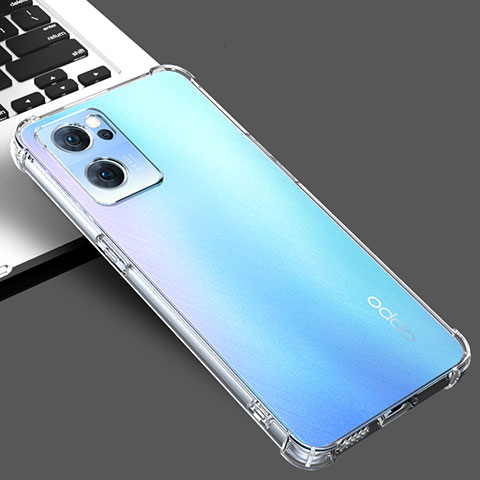 Cover Silicone Trasparente Ultra Sottile Morbida T02 per Oppo Reno7 SE 5G Chiaro