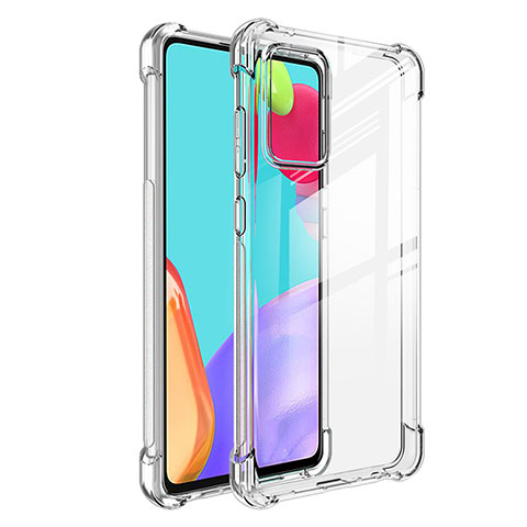 Cover Silicone Trasparente Ultra Sottile Morbida T02 per Samsung Galaxy A72 5G Chiaro