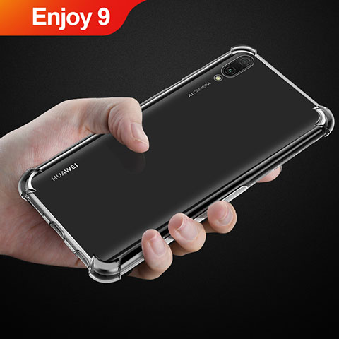 Cover Silicone Trasparente Ultra Sottile Morbida T03 per Huawei Enjoy 9 Chiaro