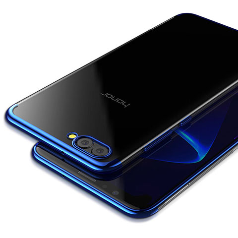 Cover Silicone Trasparente Ultra Sottile Morbida T03 per Huawei Honor V10 Blu