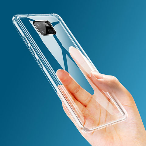 Cover Silicone Trasparente Ultra Sottile Morbida T03 per Huawei Mate 20 Pro Chiaro