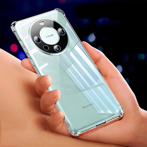 Cover Silicone Trasparente Ultra Sottile Morbida T03 per Huawei Mate 60 Pro Chiaro