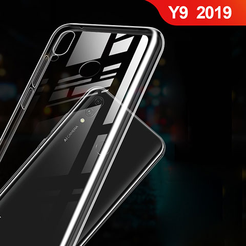 Cover Silicone Trasparente Ultra Sottile Morbida T03 per Huawei Y9 (2019) Chiaro