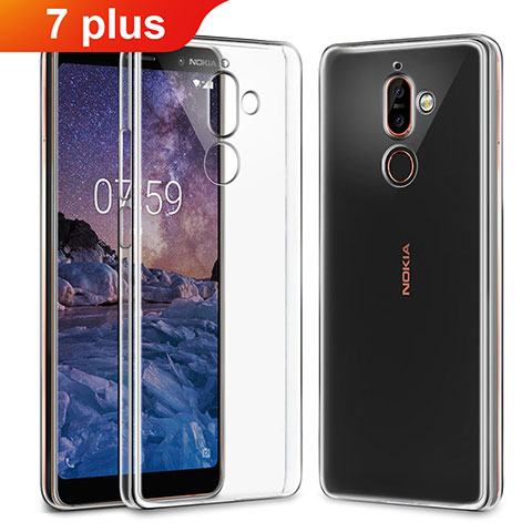 Cover Silicone Trasparente Ultra Sottile Morbida T03 per Nokia 7 Plus Chiaro