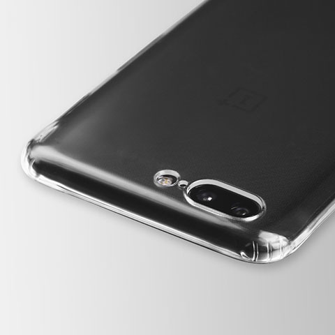 Cover Silicone Trasparente Ultra Sottile Morbida T03 per OnePlus 5 Chiaro