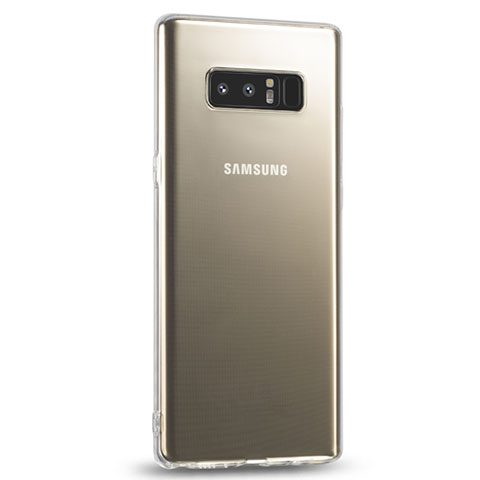 Cover Silicone Trasparente Ultra Sottile Morbida T03 per Samsung Galaxy Note 8 Duos N950F Chiaro