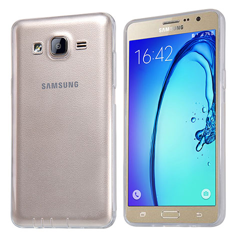 Cover Silicone Trasparente Ultra Sottile Morbida T03 per Samsung Galaxy On5 G550FY Chiaro