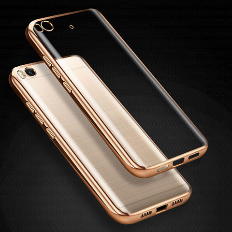 Cover Silicone Trasparente Ultra Sottile Morbida T03 per Xiaomi Mi 5S 4G Oro