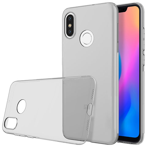 Cover Silicone Trasparente Ultra Sottile Morbida T03 per Xiaomi Mi 8 Grigio