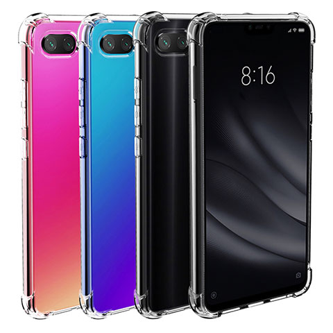 Cover Silicone Trasparente Ultra Sottile Morbida T03 per Xiaomi Mi 8 Lite Chiaro