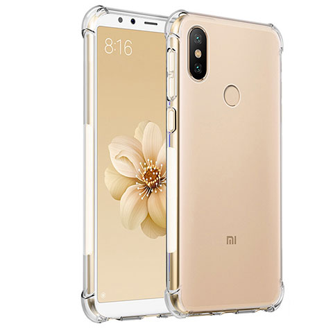 Cover Silicone Trasparente Ultra Sottile Morbida T03 per Xiaomi Mi A2 Chiaro