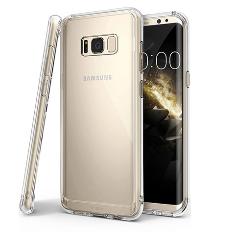 Cover Silicone Trasparente Ultra Sottile Morbida T04 per Samsung Galaxy S8 Chiaro