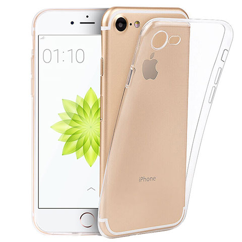 Cover Silicone Trasparente Ultra Sottile Morbida T05 per Apple iPhone 8 Chiaro