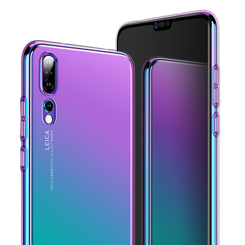 Cover Silicone Trasparente Ultra Sottile Morbida T05 per Huawei P20 Pro Chiaro