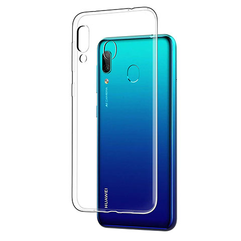 Cover Silicone Trasparente Ultra Sottile Morbida T05 per Huawei Y7 (2019) Chiaro