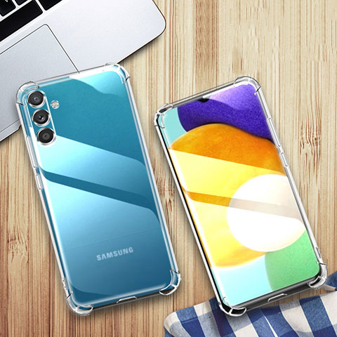 Cover Silicone Trasparente Ultra Sottile Morbida T05 per Samsung Galaxy A04s Chiaro
