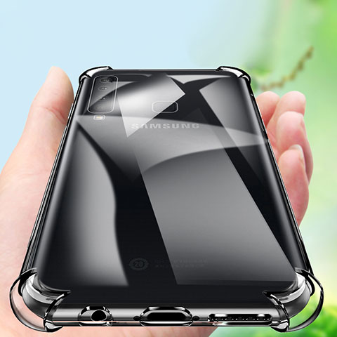 Cover Silicone Trasparente Ultra Sottile Morbida T05 per Samsung Galaxy A9s Chiaro