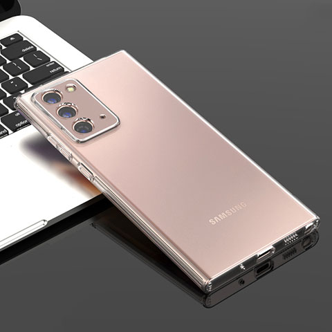 Cover Silicone Trasparente Ultra Sottile Morbida T05 per Samsung Galaxy Note 20 5G Chiaro