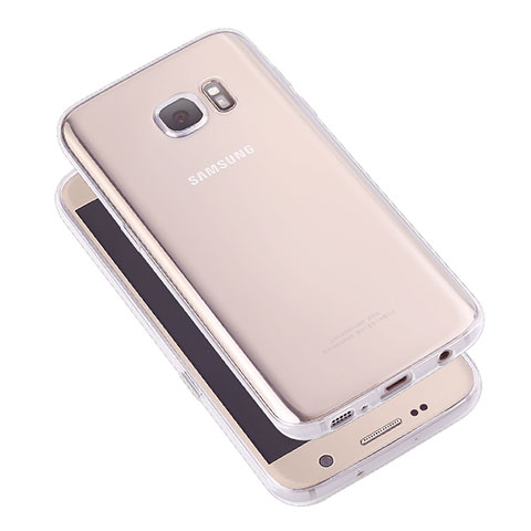 Cover Silicone Trasparente Ultra Sottile Morbida T05 per Samsung Galaxy S7 G930F G930FD Chiaro