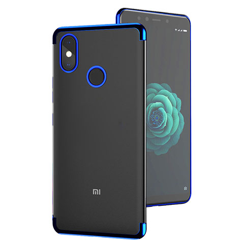 Cover Silicone Trasparente Ultra Sottile Morbida T05 per Xiaomi Mi 6X Blu