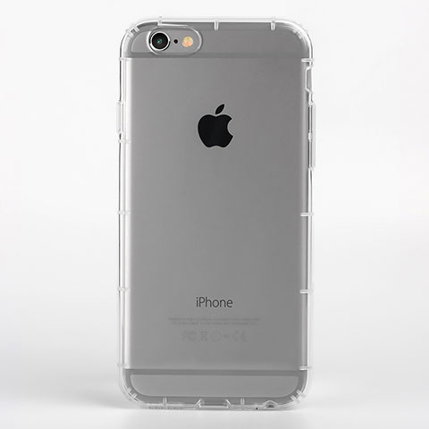 Cover Silicone Trasparente Ultra Sottile Morbida T06 per Apple iPhone 6S Chiaro