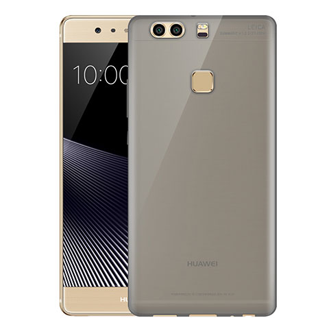 Cover Silicone Trasparente Ultra Sottile Morbida T07 per Huawei P9 Grigio