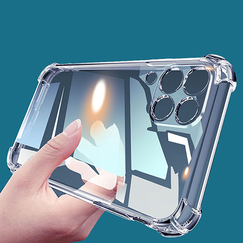 Cover Silicone Trasparente Ultra Sottile Morbida T10 per Samsung Galaxy F12 Chiaro