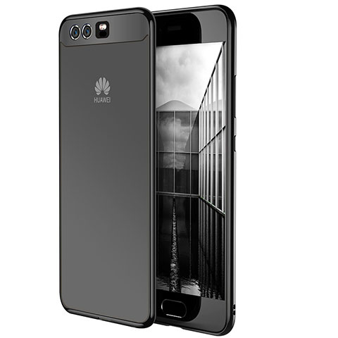 Cover Silicone Trasparente Ultra Sottile Morbida T11 per Huawei P10 Nero