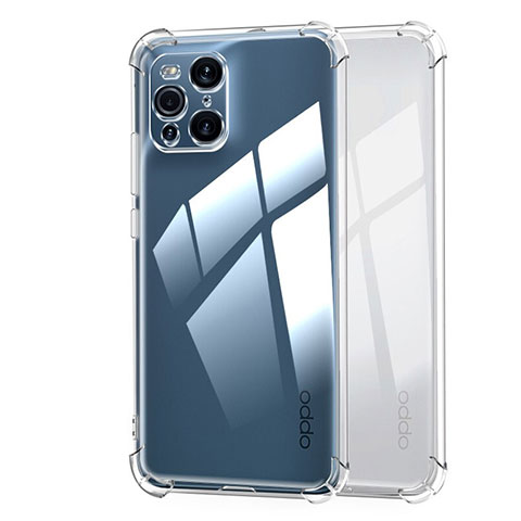 Cover Silicone Trasparente Ultra Sottile Morbida T11 per Oppo Find X3 Pro 5G Chiaro