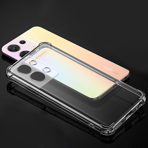 Cover Silicone Trasparente Ultra Sottile Morbida T14 per Oppo Reno8 Pro+ Plus 5G Chiaro