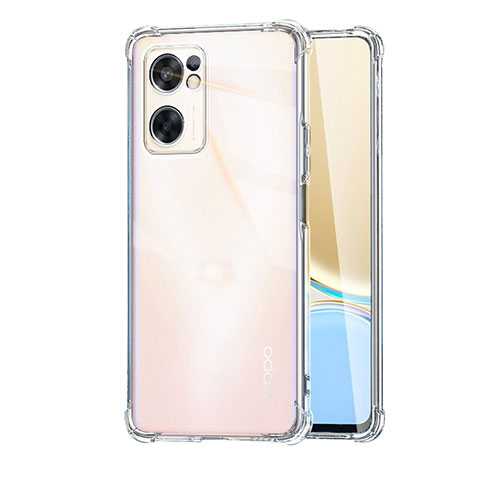 Cover Silicone Trasparente Ultra Sottile Morbida T15 per Oppo Reno7 SE 5G Chiaro