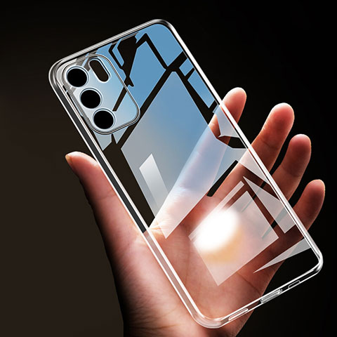 Cover Silicone Trasparente Ultra Sottile Morbida T16 per Oppo Reno6 Pro 5G India Chiaro