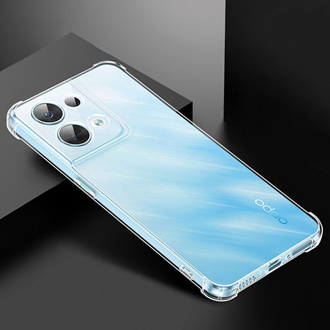 Cover Silicone Trasparente Ultra Sottile Morbida T18 per Oppo Reno9 Pro+ Plus 5G Chiaro