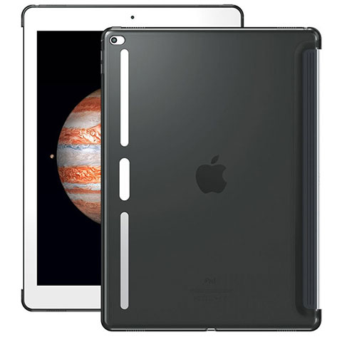 Cover Silicone Trasparente Ultra Sottile Morbida Z01 per Apple iPad Pro 12.9 Grigio