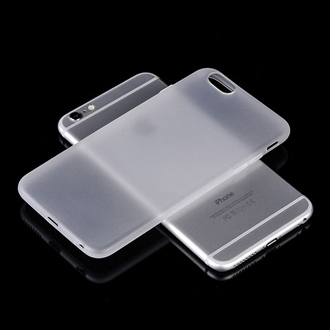 Cover Silicone Ultra Sottile Morbida Opaca per Apple iPhone 6 Plus Bianco